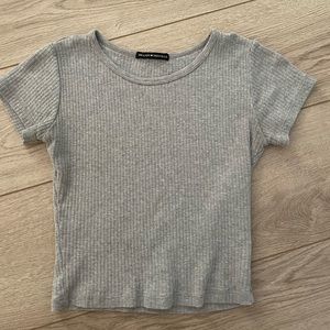 Gray brandy melville crop top